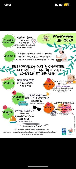 Programme JUIN 2026