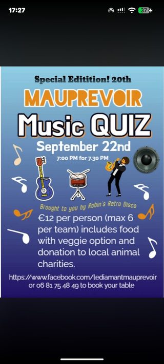 Special Editition! 20th Mauprevoir Music Quiz